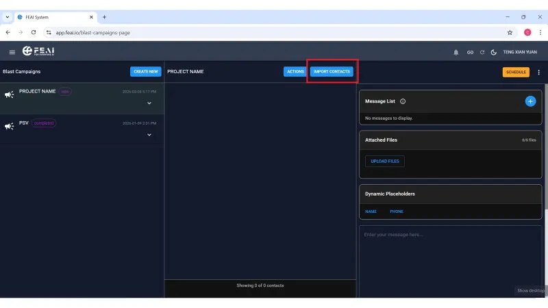 Step 3.3A โ Import contacts