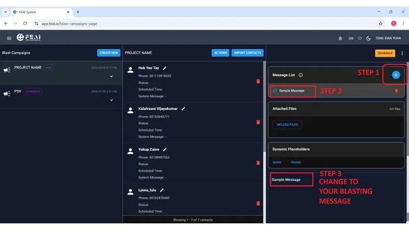 Step 3.4 โ Create message template